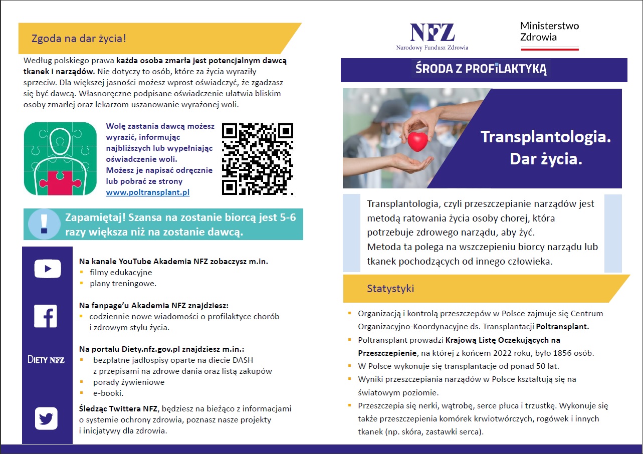 materiały promujące program środa z profilaktyką