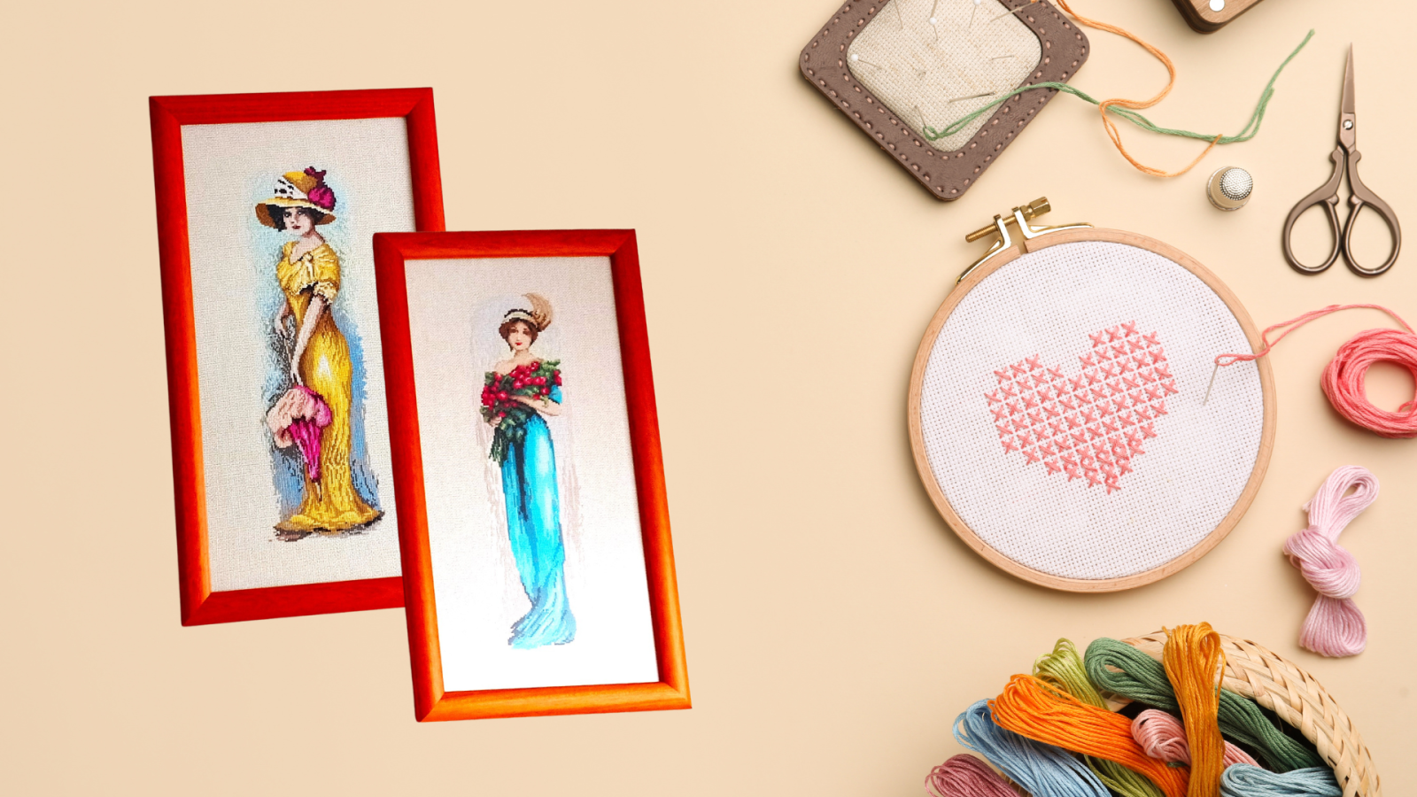 Plakat: Otwarcie wystawy Sekcji Rękodzieła Artystycznego UTW pt. „Igłą malowane”