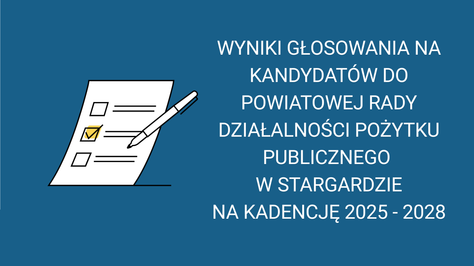 Zdjęcie: Informacja o wynikach głosowania