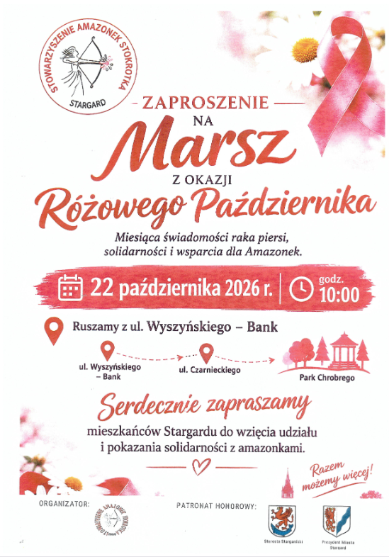 Plakat: Różowy Październik - marsz